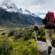 Couple hiking on trail